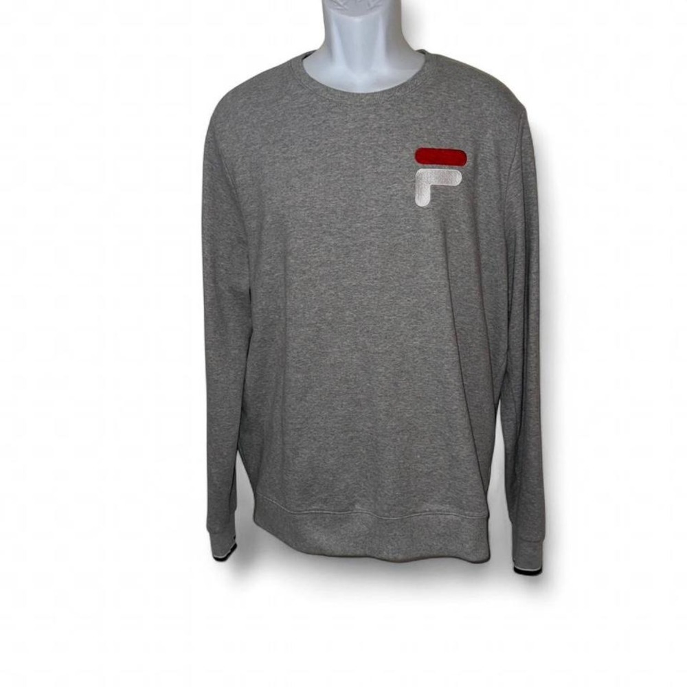 FILA GRAY CREWNECK SWEATSHIRT W/LOGO MEN'S LARGE